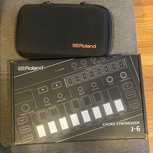 Roland J-6 Chord Synthesizer with Black and Orange Accents